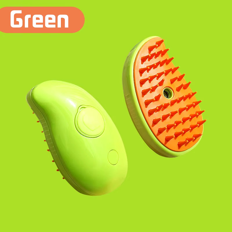 Cat Dog Pet Spray Massage Brush 3 in 1 One Button Steam Spray Folding Rotatable Floating Hair Bath Hair Removal Brush Comb